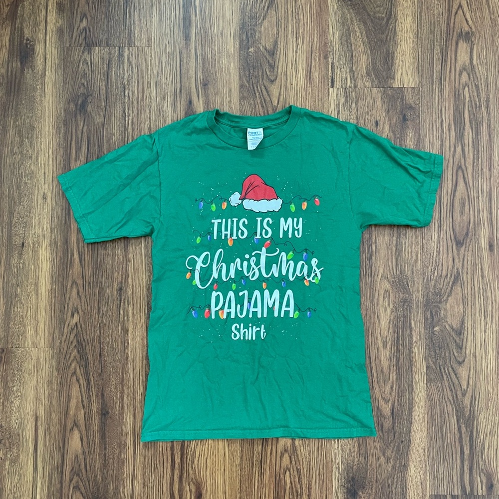 Men’s Green Christmas Pajama T-Shirt - Small